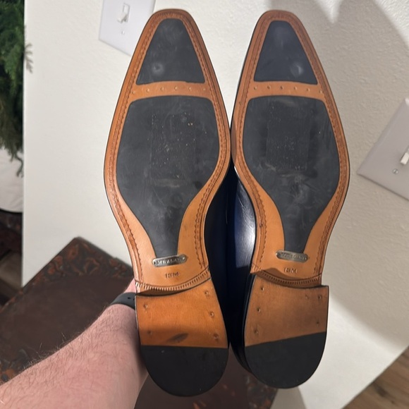 Mezlan Calfskin Penny Loafer in Navy - Picture 12 of 12